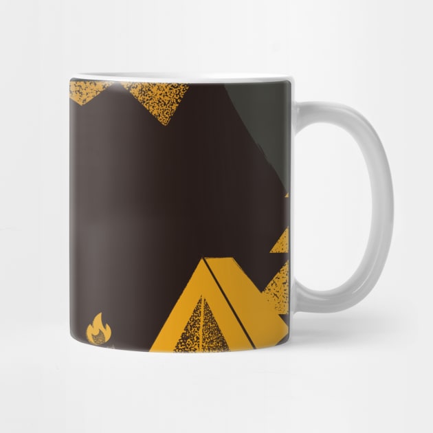 Camping in the nature, Outdoors lover gift. Mountains and wilderness. by waltzart